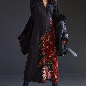 NWOT Anthropologie Farm Rio Floral Maxi Dress